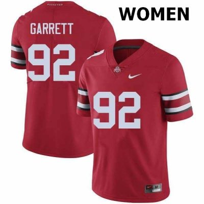 Women's Ohio State Buckeyes #92 Haskell Garrett Red Nike NCAA College Football Jersey Breathable JPP6044NR